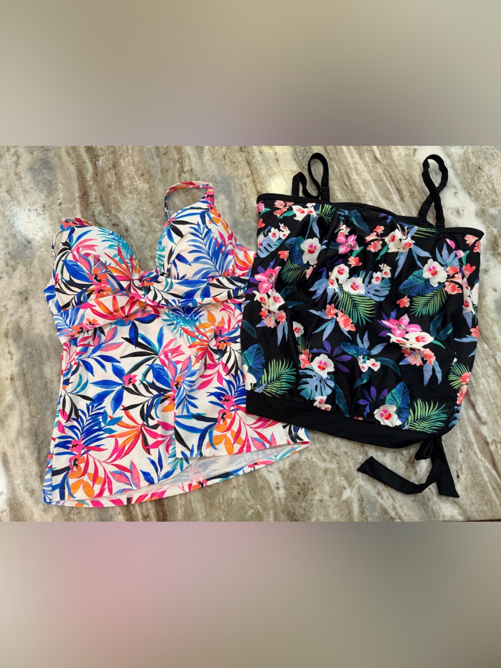 2 tankini tops swim
